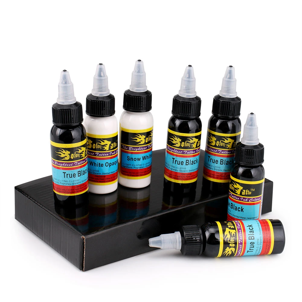 Solong 7 Color Pure Natural Tattoo Ink Set Microblading Tattoo Pigment Ink